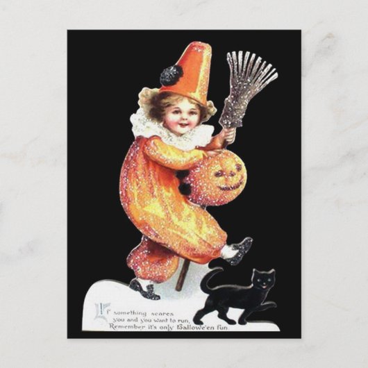 Vintages Halloween-Party Postkarte (Vorderseite)