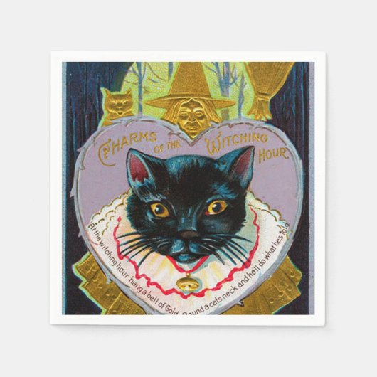 Vintages Halloween-Party Serviette (Vorderseite)