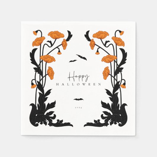 Vintages Halloween-Party Serviette (Vorderseite)