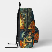 Vintages Halloween-Poster Bedruckter Rucksack (Links)