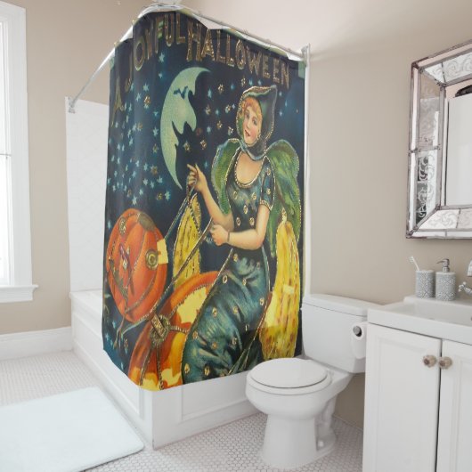 Vintages Halloween-Poster Duschvorhang (Beispiel)