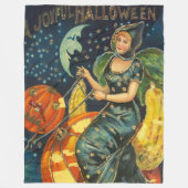 Vintages Halloween-Poster Fleecedecke (Vorderseite)