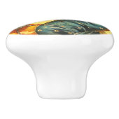 Vintages Halloween-Poster Keramikknauf (Seitenansicht)