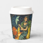 Vintages Halloween-Poster Pappbecher (Vorderseite)