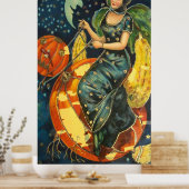 Vintages Halloween-Poster Poster (Küche)