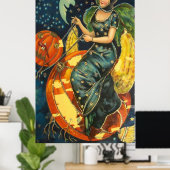 Vintages Halloween-Poster Poster (Heimbüro)