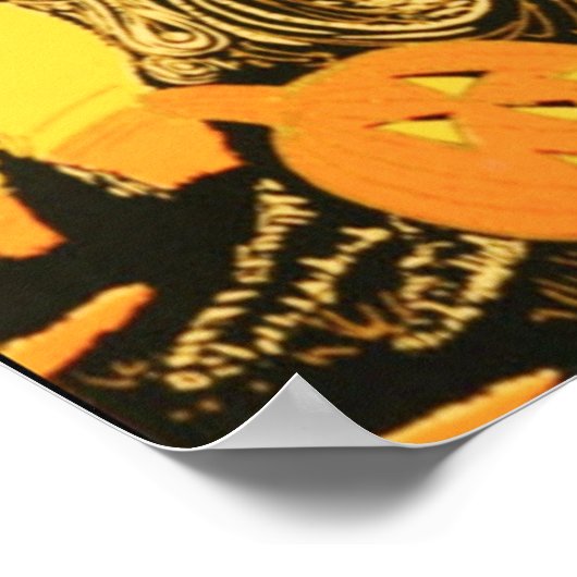 Vintages Halloween-Poster Poster (Ecke)