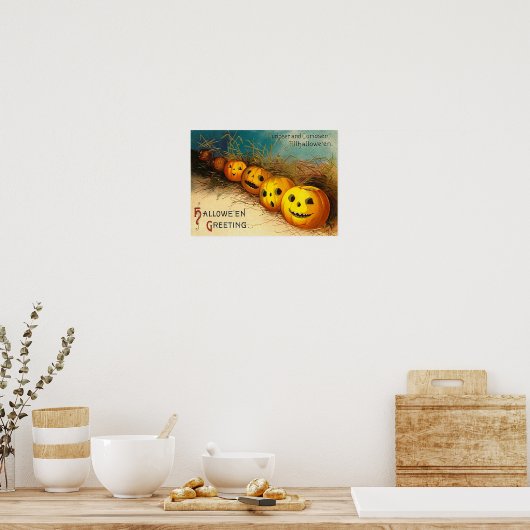 Vintages Halloween-Poster Poster (Küche)