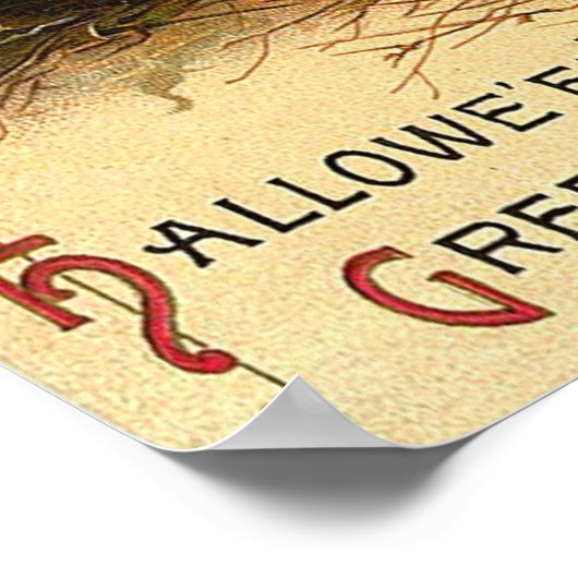 Vintages Halloween-Poster Poster (Ecke)