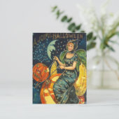 Vintages Halloween-Poster Postkarte (Stehend Vorderseite)