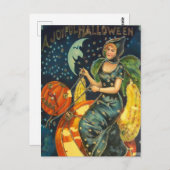 Vintages Halloween-Poster Postkarte (Vorne/Hinten)