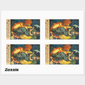 Vintages Halloween-Poster Rechteckiger Aufkleber (Blatt)