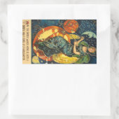 Vintages Halloween-Poster Rechteckiger Aufkleber (Tasche)