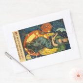 Vintages Halloween-Poster Rechteckiger Aufkleber (Umschlag)