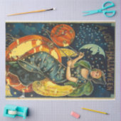 Vintages Halloween-Poster Seidenpapier (Basteln)