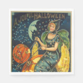 Vintages Halloween-Poster Serviette (Vorderseite)