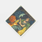 Vintages Halloween-Poster Serviette (Ecke)