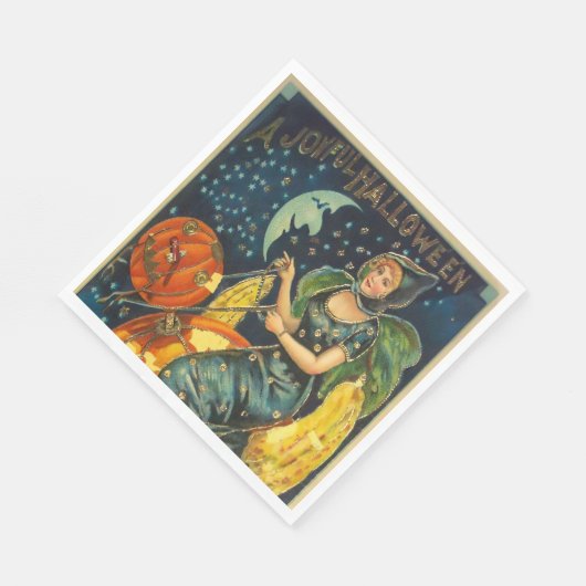 Vintages Halloween-Poster Serviette (Ecke)