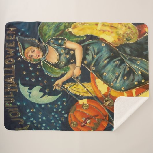 Vintages Halloween-Poster Sherpadecke (Vorderseite (Horizontal))