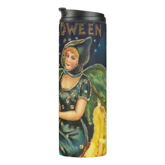 Vintages Halloween-Poster Thermosbecher (Nach rechts gedreht)