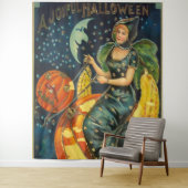 Vintages Halloween-Poster Wandteppich (Beispiel)