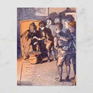 Vintages Halloween - Postkarte