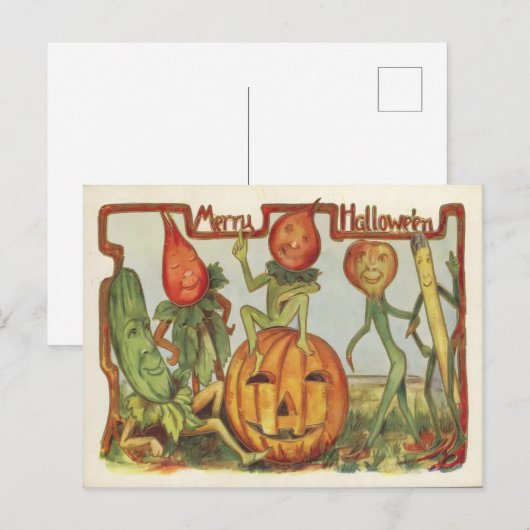 Vintages Halloween Postkarte (Vorne/Hinten)