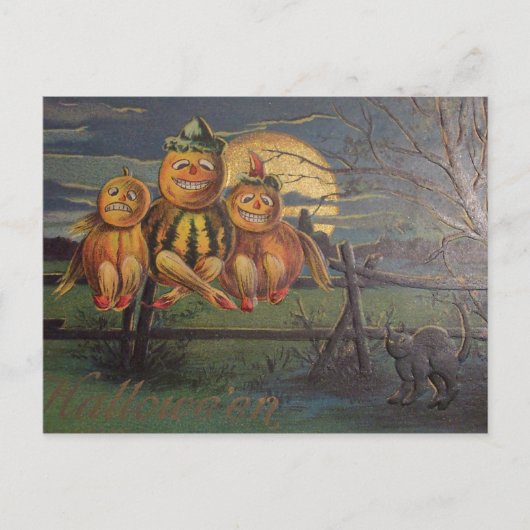 Vintages Halloween Postkarte (Vorderseite)