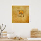 Vintages Halloween-Print, Poster (Küche)