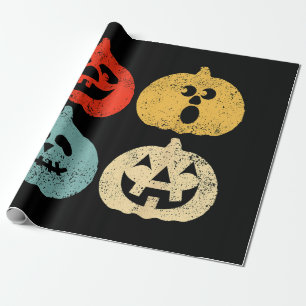 Vintages Halloween Pumpkin Funny Retro-Geschenk Geschenkpapier
