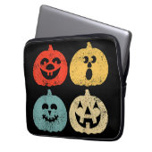 Vintages Halloween Pumpkin Funny Retro-Geschenk Laptopschutzhülle (Vorderseite Links)