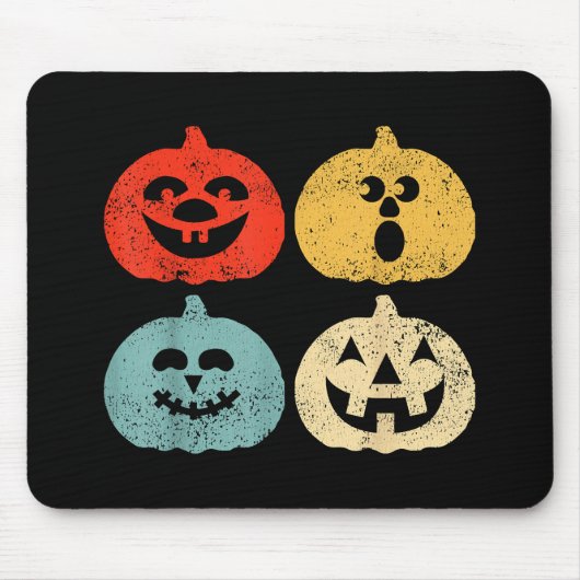 Vintages Halloween Pumpkin Funny Retro-Geschenk Mousepad (Vorne)