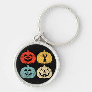 Vintages Halloween Pumpkin Funny Retro-Geschenk Schlüsselanhänger