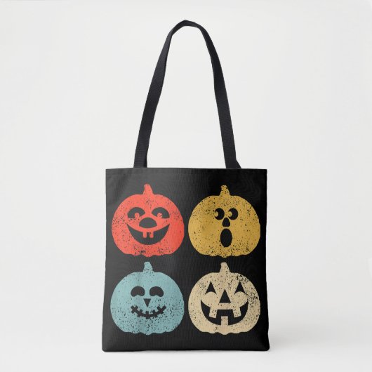 Vintages Halloween Pumpkin Funny Retro-Geschenk Tasche (Vorderseite)