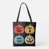Vintages Halloween Pumpkin Funny Retro-Geschenk Tasche (Rückseite)