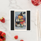 Vintages Halloween Pumpkin Hexenpapier Napkin Serviette (Beispiel)