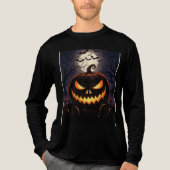 Vintages Halloween Pumpkin Night Design Tri-Blend Shirt (Vorderseite)
