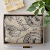 Vintages Halloween Pumpkin Vine-Muster Seidenpapier (Geschenk)