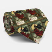 Vintages Halloween-Riding-Broomstick mit Katze Krawatte (Gerollt)