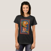 Vintages Halloween, Riesenkürbis T-Shirt (Vorne ganz)