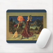 Vintages Halloween, schöne Tanzhexe Mousepad (Mit Mouse)