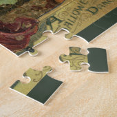 Vintages Halloween, schöne Tanzhexe Puzzle (Seite)