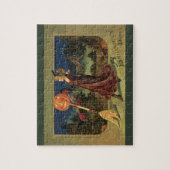 Vintages Halloween, schöne Tanzhexe Puzzle (Vertikal)