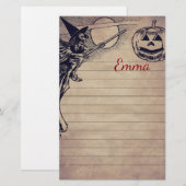 Vintages Halloween Schreibpapier Briefpapier (Vorne/Hinten)