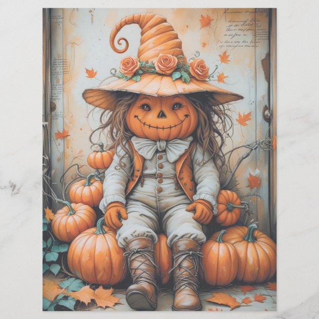 Vintages Halloween-Scrapbooking Paper (Vorderseite)