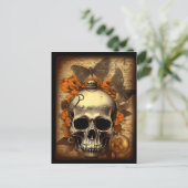 Vintages Halloween-Shabby Spooky-Dekoupage Postkarte (Stehend Vorderseite)