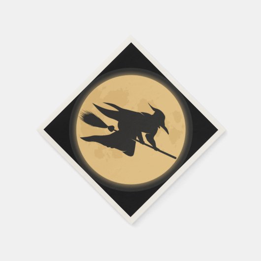 Vintages Halloween-Silhouette-Design Serviette (Ecke)