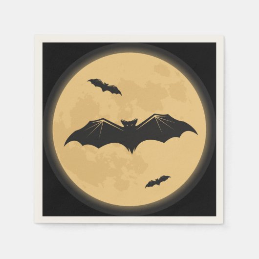 Vintages Halloween-Silhouette-Design Serviette (Vorderseite)