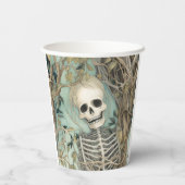 Vintages Halloween Skeleton Pappbecher (Rückseite)