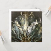 Vintages Halloween, Skeleton Violinist und Geister Karte (Vorderseite/Rückseite Beispiel)